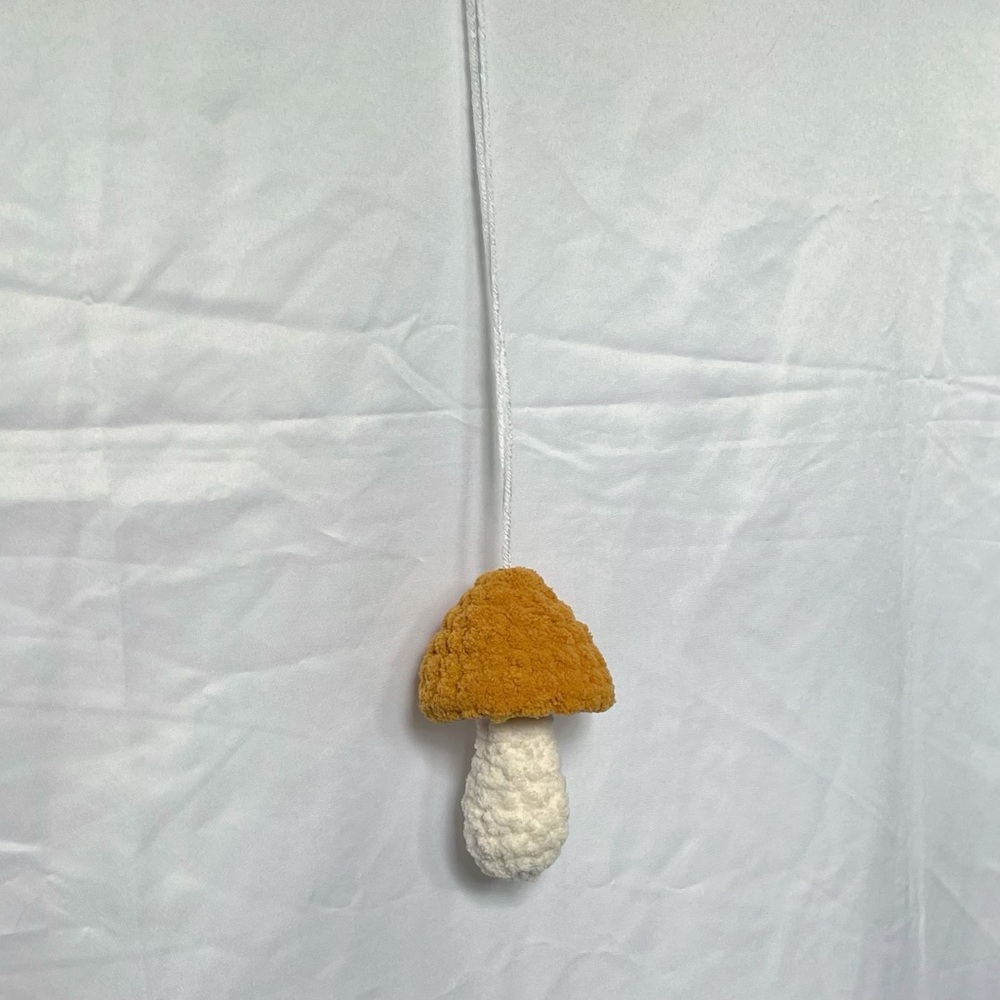 Yellow Mushroom Car Mirror Charm